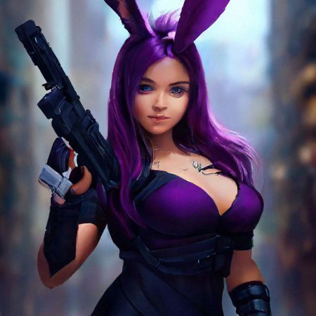 Девушка в фиолетовом