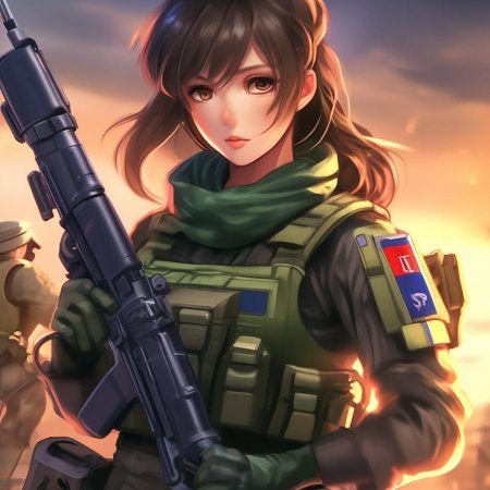 Аниме девушка спецназ