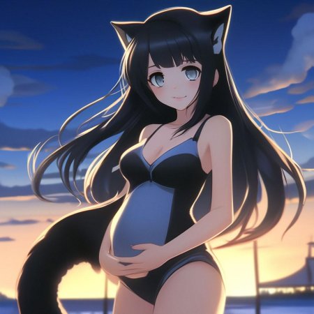 Большие животы аниме