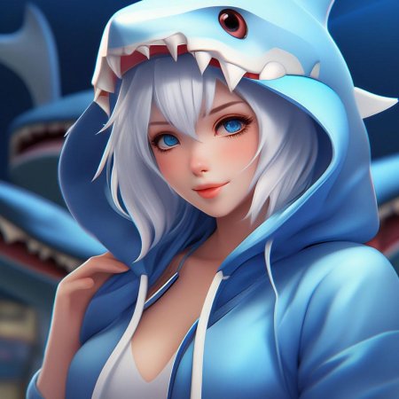 Девочка в костюме акулы