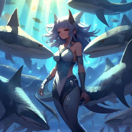 Фурри акула девушка