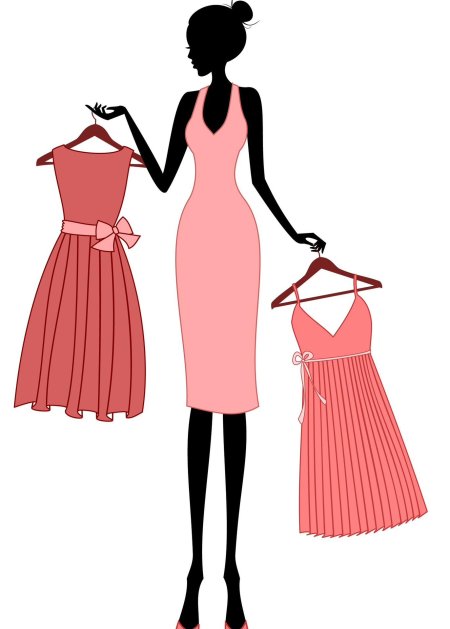 Платье на вешалке