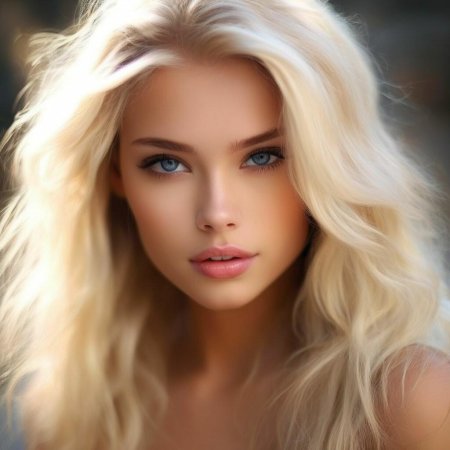 Блондинка с голубыми глазами