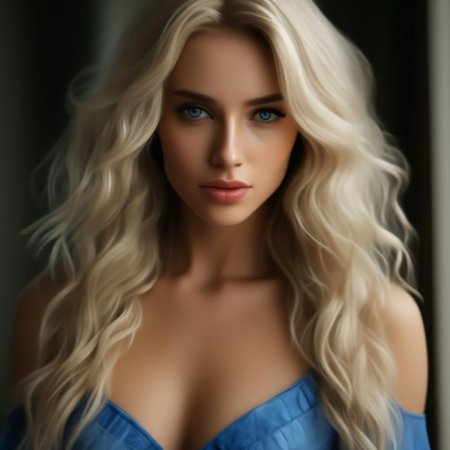 Блондинка с голубыми глазами