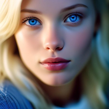 Модель с голубыми глазами