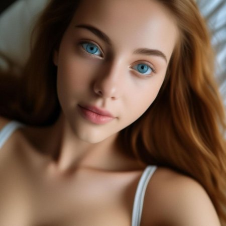 Красивая голубоглазая девушка