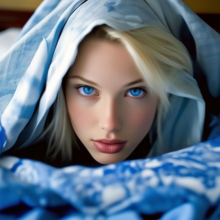 Красивая голубоглазая девушка