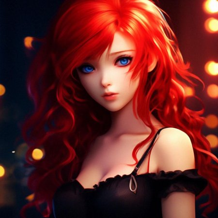 Аниме девушка с рыжими волосами