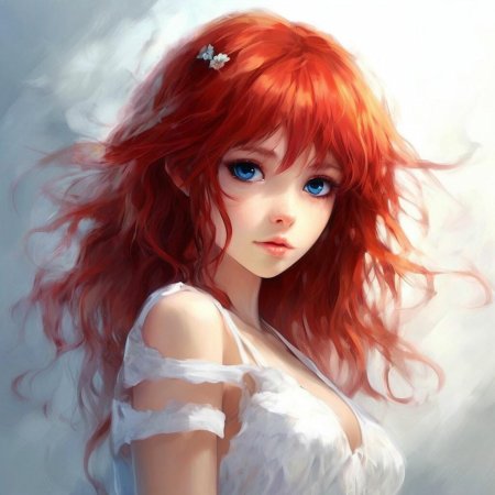 Девушка с рыжими волосами и голубыми глазами