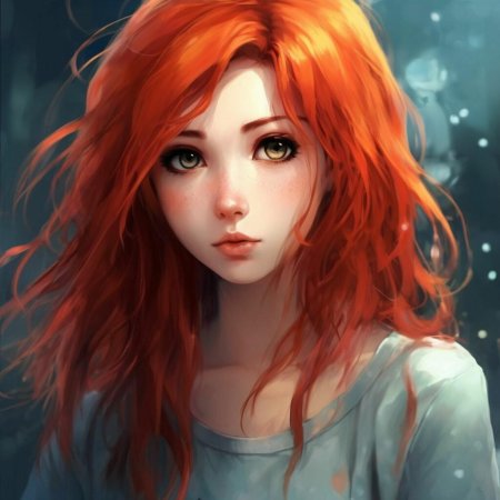 Девушка с рыжими волосами и зелеными глазами