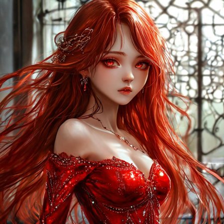 Волосы красные