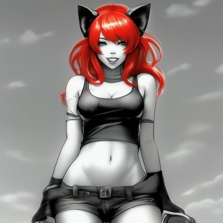 Девушка с кошачьими ушками