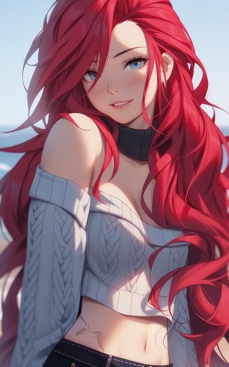 Красивая аниме девушка