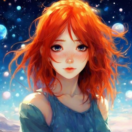 Рыжая девочка аниме