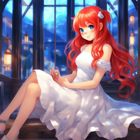 Аниме рыжая девушка