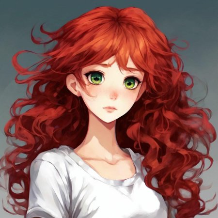 Рыжие кудрявые волосы