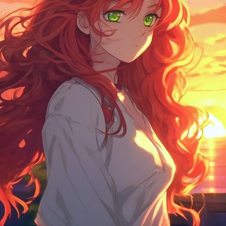 Кудрявые рыжие волосы