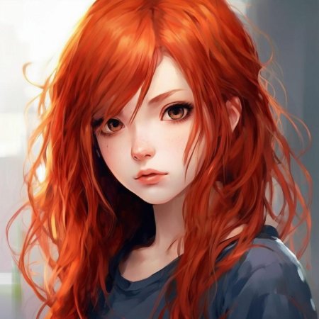Арты девушек с рыжими волосами
