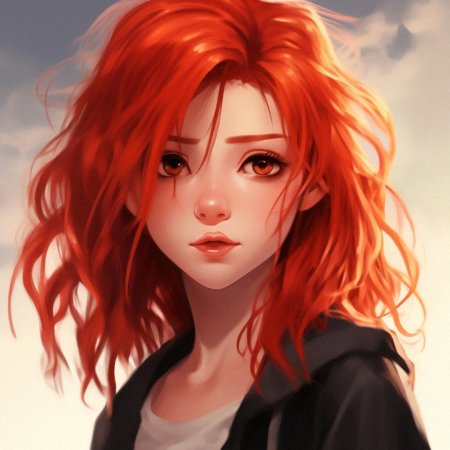 Арты девушек с рыжими волосами