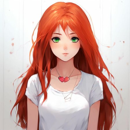 Девушка с длинными рыжими волосами