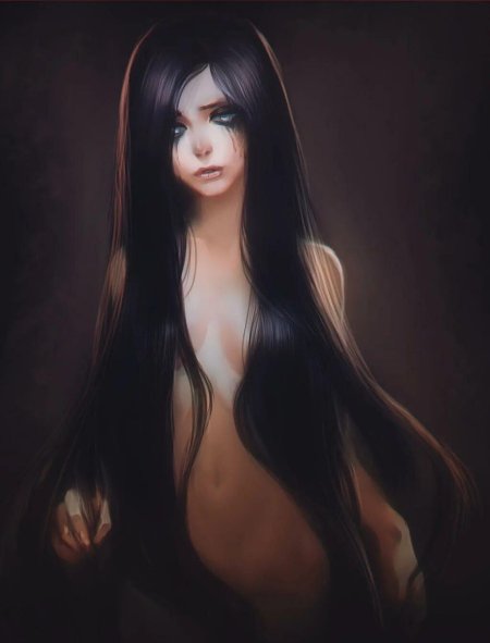 Черноволосая девушка