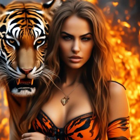 Девушка тигрица