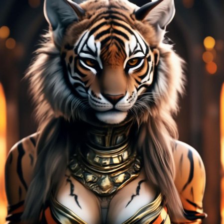 Девушка тигрица