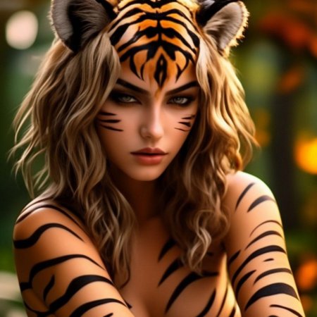 Девушка тигрица