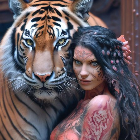 Тигр и девушка