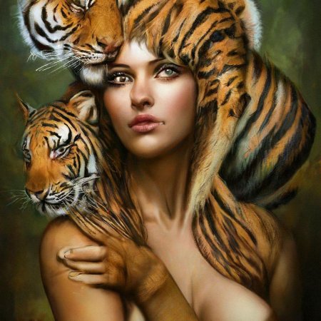 Девушка тигр