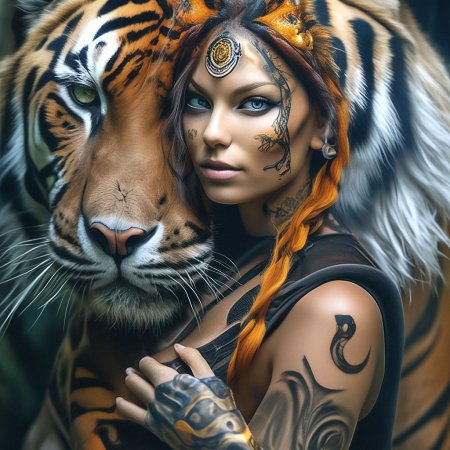 Девушка тигр