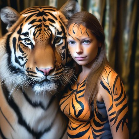 Женщина тигрица
