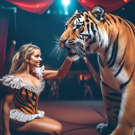 Тигр в цирке