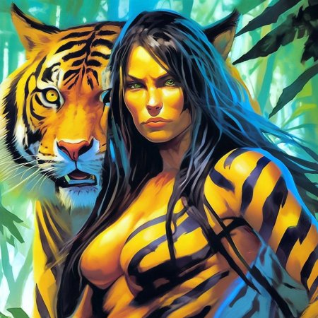 Женщина тигрица