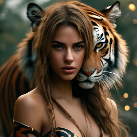 Женщина тигр