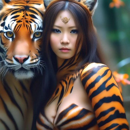 Девушка тигр