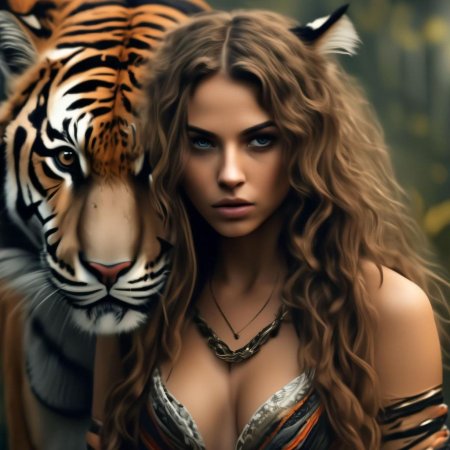 Девушка тигр