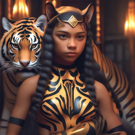 Девушка тигр
