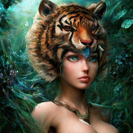 Девушка тигр