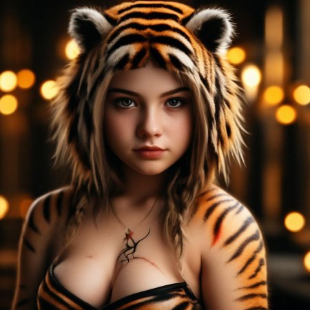 Девушка тигрица