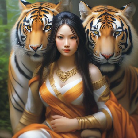 Девушка тигр