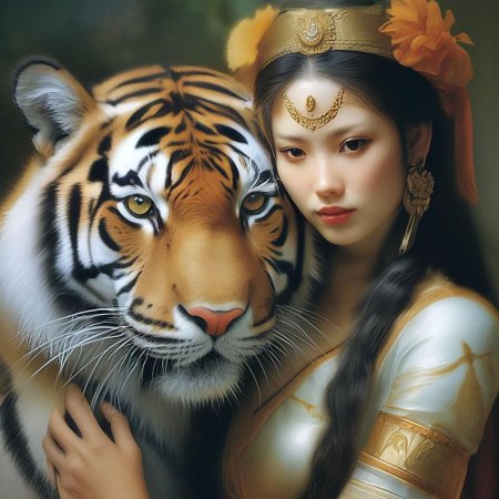 Девушка тигр
