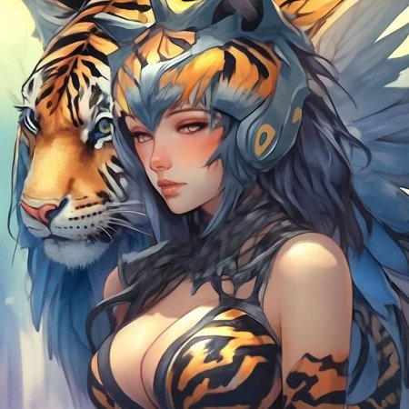 Девушка тигр