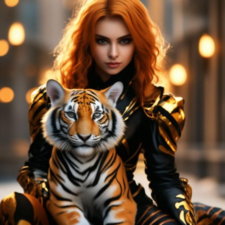Девушка тигр
