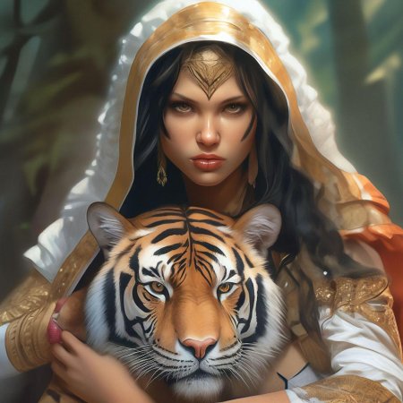 Девушка тигр