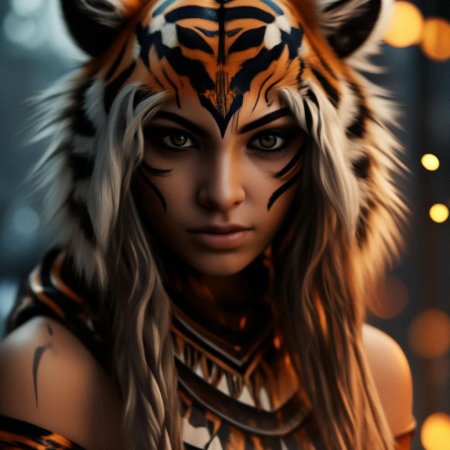 Девушка тигрица