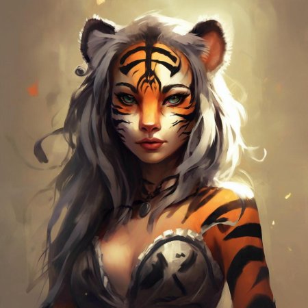 Девушка тигрица