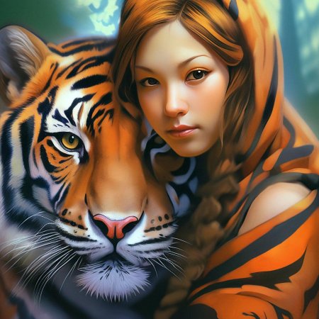 Девушка тигр