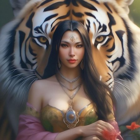 Девушка тигрица