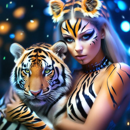 Девушка тигрица